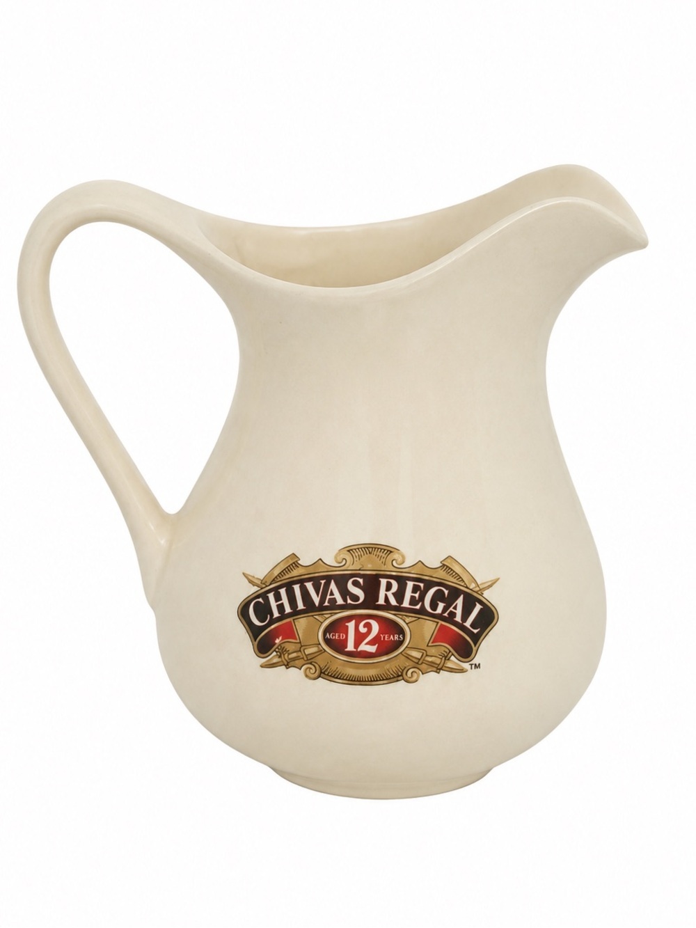 Chivas Regal 12 Year Scotch Whisky Ceramic Pub Pitcher 7” Vintage